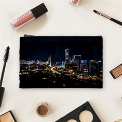 Night City Seoul Travel Korea Sky Cosmetic Bag (medium) by Pakrebo