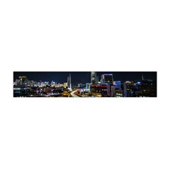 Night City Seoul Travel Korea Sky Flano Scarf (mini) by Pakrebo