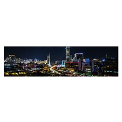 Night City Seoul Travel Korea Sky Satin Scarf (oblong) by Pakrebo