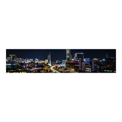 Night City Seoul Travel Korea Sky Velvet Scrunchie by Pakrebo