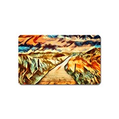 Painting Expressive Colors Texture Magnet (name Card) by Pakrebo