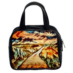 Painting Expressive Colors Texture Classic Handbag (two Sides) by Pakrebo