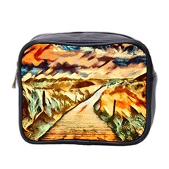 Painting Expressive Colors Texture Mini Toiletries Bag (two Sides) by Pakrebo