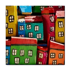 Houses Handmade Cultural Tile Coasters by Pakrebo