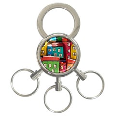 Houses Handmade Cultural 3-ring Key Chain by Pakrebo