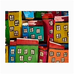 Houses Handmade Cultural Small Glasses Cloth by Pakrebo