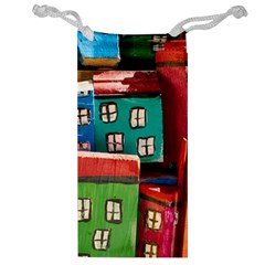 Houses Handmade Cultural Jewelry Bag by Pakrebo