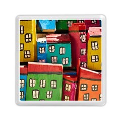 Houses Handmade Cultural Memory Card Reader (square) by Pakrebo