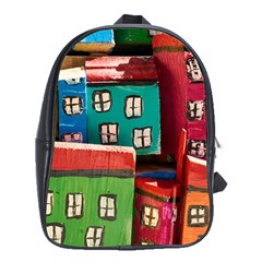 Houses Handmade Cultural School Bag (xl) by Pakrebo