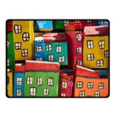 Houses Handmade Cultural Double Sided Fleece Blanket (small)  by Pakrebo