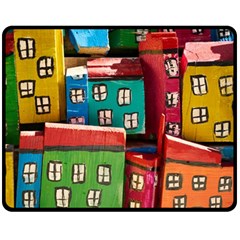 Houses Handmade Cultural Double Sided Fleece Blanket (medium)  by Pakrebo