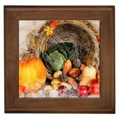 Pumpkin Vegetables Autumn Framed Tiles by Pakrebo