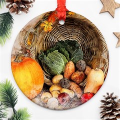 Pumpkin Vegetables Autumn Ornament (round) by Pakrebo