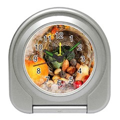 Pumpkin Vegetables Autumn Travel Alarm Clock by Pakrebo