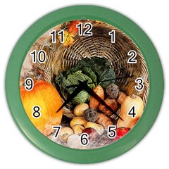 Pumpkin Vegetables Autumn Color Wall Clock by Pakrebo