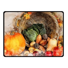 Pumpkin Vegetables Autumn Fleece Blanket (small) by Pakrebo