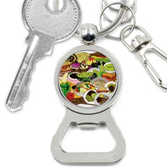 Eat Food Background Art Color Bottle Opener Key Chain by Pakrebo