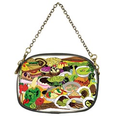 Eat Food Background Art Color Chain Purse (one Side) by Pakrebo