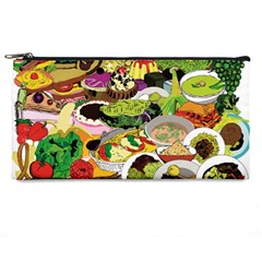 Eat Food Background Art Color Pencil Cases by Pakrebo