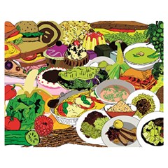 Eat Food Background Art Color Double Sided Flano Blanket (medium)  by Pakrebo