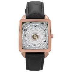 Cami Texture Pattern Architecture Rose Gold Leather Watch  by Pakrebo