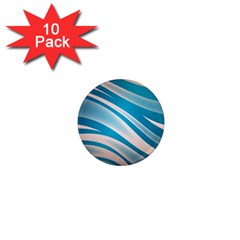 Background Abstract Blue Wavy 1  Mini Magnet (10 Pack)  by Pakrebo