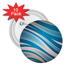 Background Abstract Blue Wavy 2 25  Buttons (10 Pack)  by Pakrebo