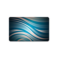 Background Abstract Blue Wavy Magnet (name Card) by Pakrebo