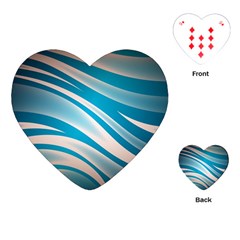 Background Abstract Blue Wavy Playing Cards (heart) by Pakrebo