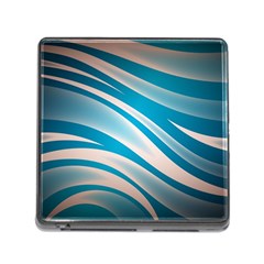 Background Abstract Blue Wavy Memory Card Reader (square 5 Slot) by Pakrebo