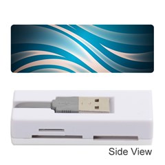 Background Abstract Blue Wavy Memory Card Reader (stick) by Pakrebo