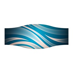 Background Abstract Blue Wavy Stretchable Headband by Pakrebo