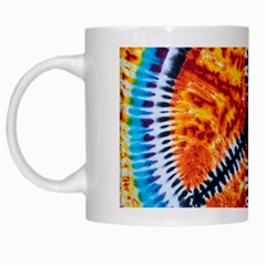 Tie Dye Peace Sign White Mugs by Pakrebo