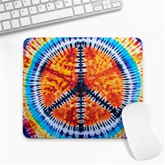 Tie Dye Peace Sign Large Mousepads by Pakrebo