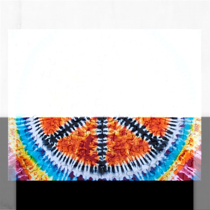 Tie Dye Peace Sign Rectangular Jigsaw Puzzl