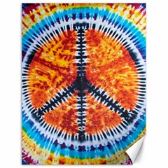 Tie Dye Peace Sign Canvas 18  X 24  by Pakrebo