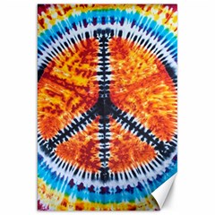 Tie Dye Peace Sign Canvas 20  X 30  by Pakrebo