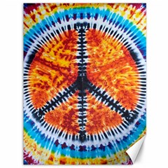 Tie Dye Peace Sign Canvas 36  X 48  by Pakrebo