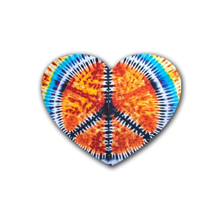 Tie Dye Peace Sign Heart Coaster (4 pack) 