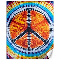 Tie Dye Peace Sign Canvas 11  X 14  by Pakrebo