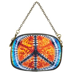 Tie Dye Peace Sign Chain Purse (two Sides) by Pakrebo