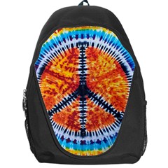 Tie Dye Peace Sign Backpack Bag by Pakrebo