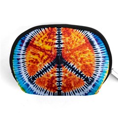 Tie Dye Peace Sign Accessory Pouch (medium) by Pakrebo