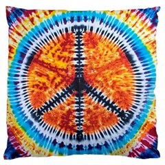 Tie Dye Peace Sign Standard Flano Cushion Case (one Side) by Pakrebo