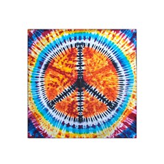 Tie Dye Peace Sign Satin Bandana Scarf by Pakrebo