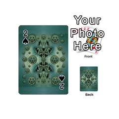 Tree In Golden Meditative Frames Playing Cards Double Sided (mini) by pepitasart