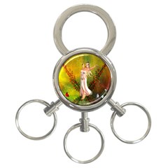 Beautiful Fairy With Wonderful Flowers 3-ring Key Chain by FantasyWorld7