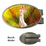 Beautiful Fairy With Wonderful Flowers Money Clips (Oval)  Front