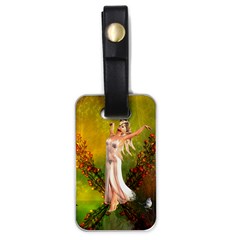 Beautiful Fairy With Wonderful Flowers Luggage Tag (one Side) by FantasyWorld7