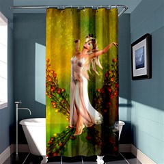 Beautiful Fairy With Wonderful Flowers Shower Curtain 36  X 72  (stall)  by FantasyWorld7